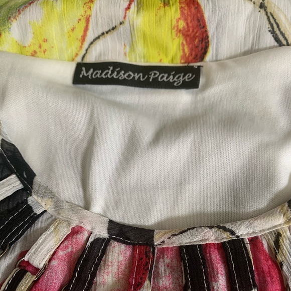 Madison Paige Sleeveless Sheer Shell/Lined Sz M - Picture 9 of 9